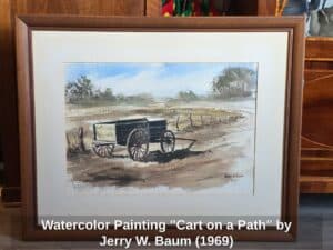 Watercolor-Painting-Cart-on-a-Path-by-Jerry-W.-Baum-