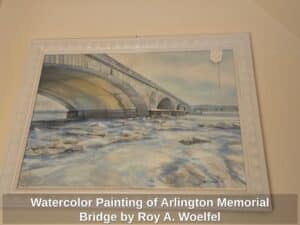Watercolor-Painting-of-Arlington-Memorial-Bridge-by-Roy-A.-Woelfel