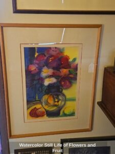 Watercolor-Still-Life-of-Flowers-and-Fruit