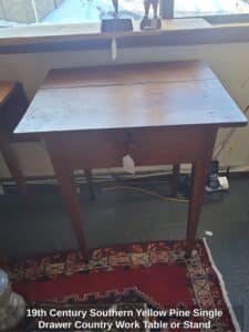 th-Century-Southern-Yellow-Pine-Single-Drawer-Country-Work-Table-or-Stand