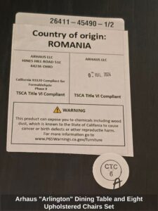 Arhaus-Arlington-Dining-Table-and-Eight-Upholstered-Chairs-Set-fifth-image