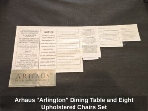 Arhaus-Arlington-Dining-Table-and-Eight-Upholstered-Chairs-Set-fourth-image