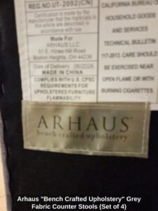 Arhaus-Bench-Crafted-Upholstery-Grey-Fabric-Counter-Stools-Set-of-fourth-image