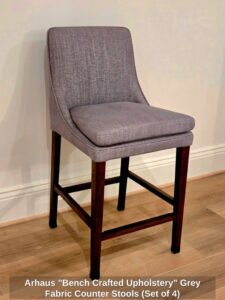 Arhaus-Bench-Crafted-Upholstery-Grey-Fabric-Counter-Stools-Set-of-second-image