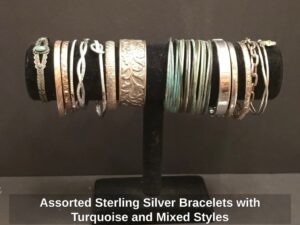 Assorted-Sterling-Silver-Bracelets-with-Turquoise-and-Mixed-Styles