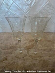 Colony-Danube-Etched-Glass-Stemware-Set