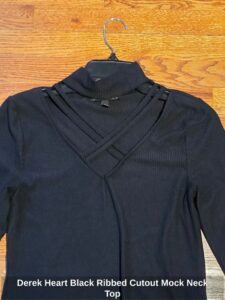 Derek-Heart-Black-Ribbed-Cutout-Mock-Neck-Top