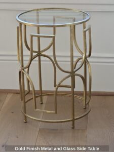 Gold-Finish-Metal-and-Glass-Side-Table