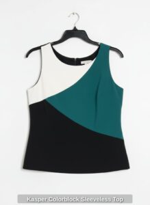 Kasper-Colorblock-Sleeveless-Top