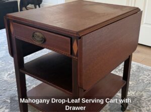 Mahogany-Drop-Leaf-Serving-Cart-with-Drawer-third-image