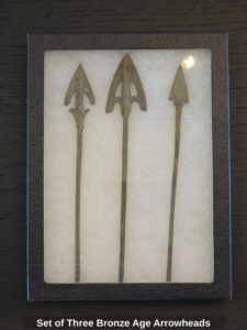 Set-of-Three-Bronze-Age-Arrowheads