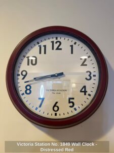 Victoria-Station-No.-Wall-Clock-Distressed-Red
