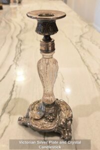 Victorian-Silver-Plate-and-Crystal-Candlestick