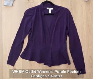 WHBM-Outlet-Womens-Purple-Peplum-Cardigan-Sweater