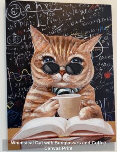 Whimsical-Cat-with-Sunglasses-and-Coffee-Canvas-Print