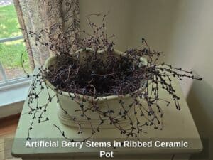 Artificial-Berry-Stems-in-Ribbed-Ceramic-Pot
