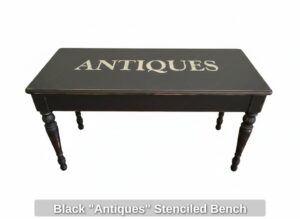 Black-Antiques-Stenciled-Bench
