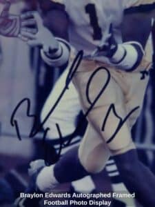 Braylon-Edwards-Autographed-Framed-Football-Photo-Display-fourth-image