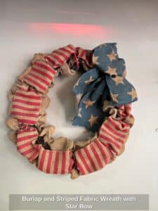 Burlap-and-Striped-Fabric-Wreath-with-Star-Bow