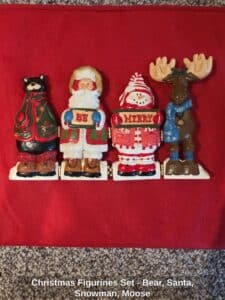 Christmas-Figurines-Set-Bear-Santa-Snowman-Moose