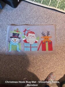 Christmas-Hook-Rug-Mat-Snowman-Santa-Reindeer