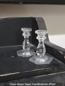 Clear-Glass-Taper-Candlesticks-Pair