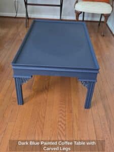 Dark-Blue-Painted-Coffee-Table-with-Carved-Legs