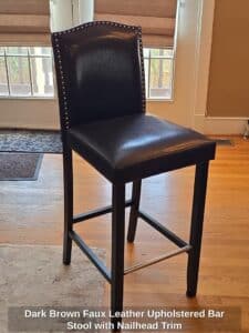 Dark-Brown-Faux-Leather-Upholstered-Bar-Stool-with-Nailhead-Trim