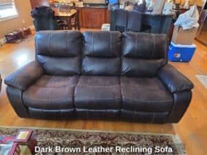 Dark-Brown-Leather-Reclining-Sofa
