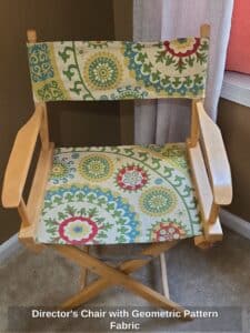 Directors-Chair-with-Geometric-Pattern-Fabric
