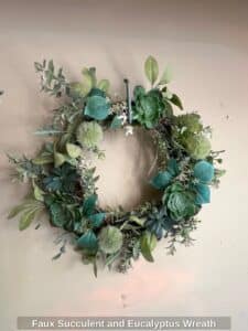 Faux-Succulent-and-Eucalyptus-Wreath