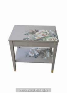 Floral-Decal-End-Table
