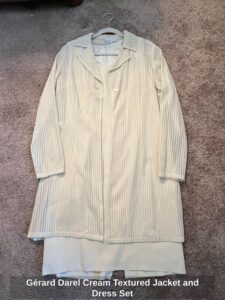 Grard-Darel-Cream-Textured-Jacket-and-Dress-Set