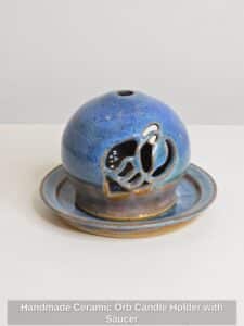 Handmade-Ceramic-Orb-Candle-Holder-with-Saucer