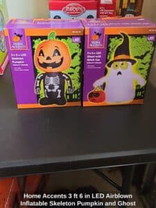 Home-Accents-ft-in-LED-Airblown-Inflatable-Skeleton-Pumpkin-and-Ghost-with-Witch-Hat-Set