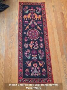 Indian-Embroidered-Wall-Hanging-with-Mirror-Work