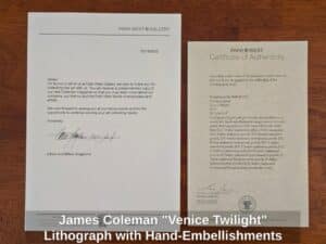 James-Coleman-Venice-Twilight-Lithograph-with-Hand-Embellishments-fifth-image