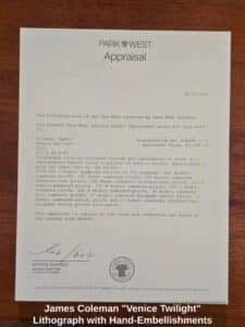 James-Coleman-Venice-Twilight-Lithograph-with-Hand-Embellishments-fourth-image