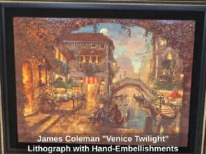 James-Coleman-Venice-Twilight-Lithograph-with-Hand-Embellishments-third-image
