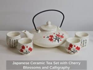 Japanese-Ceramic-Tea-Set-with-Cherry-Blossoms-and-Calligraphy