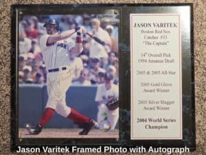 Jason-Varitek-Framed-Photo-with-Autograph