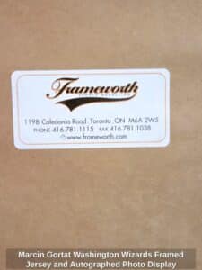 Marcin-Gortat-Washington-Wizards-Framed-Jersey-and-Autographed-Photo-Display-third-image