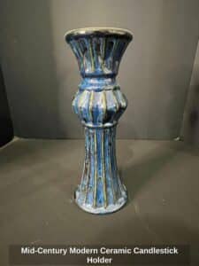 Mid-Century-Modern-Ceramic-Candlestick-Holder