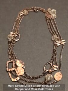 Multi-Strand-Mixed-Charm-Necklace-with-Copper-and-Rose-Gold-Tones