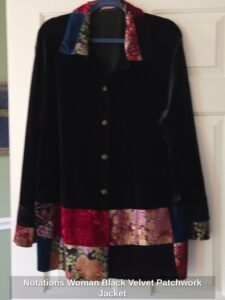 Notations-Woman-Black-Velvet-Patchwork-Jacket