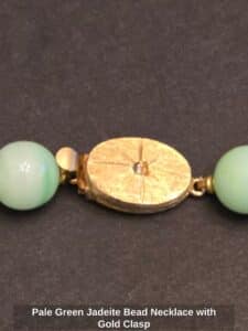 Pale-Green-Jadeite-Bead-Necklace-with-Gold-Clasp-second-image