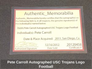 Pete-Carroll-Autographed-USC-Trojans-Logo-Football-second-image