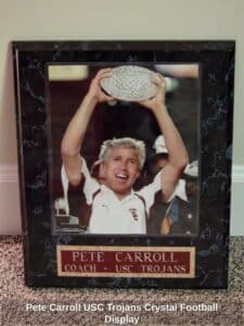 Pete-Carroll-USC-Trojans-Crystal-Football-Display