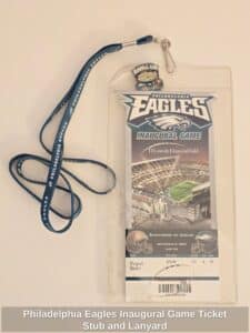 Philadelphia-Eagles-Inaugural-Game-Ticket-Stub-and-Lanyard