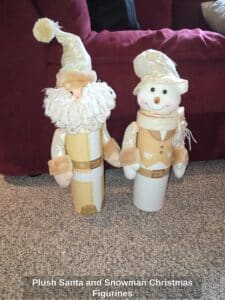 Plush-Santa-and-Snowman-Christmas-Figurines
